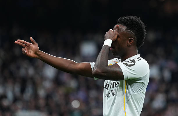 Vinicius Jr celebrando su gol (Foto de Angel Martinez/Getty Images)